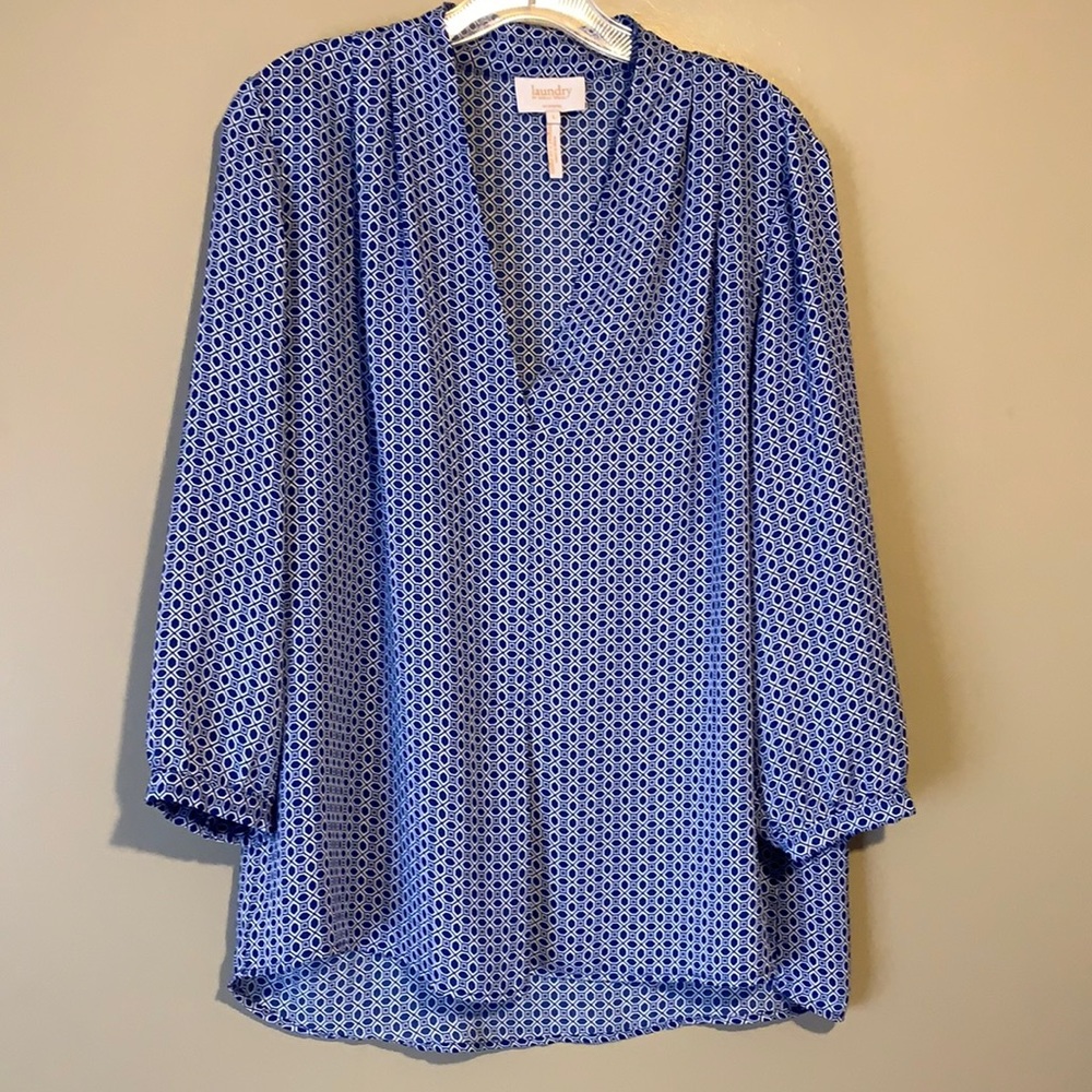 Laundry By Shelli Segal Geometric Tunic Blouse
